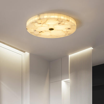 Ciphayra Round Mosaic  Alabaster Ceiling Light