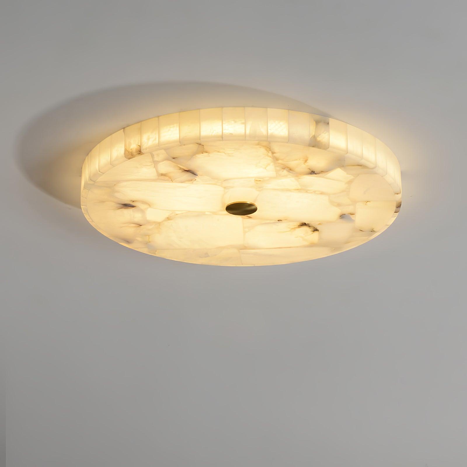 Ciphayra Round Mosaic  Alabaster Ceiling Light