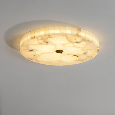 Ciphayra Round Mosaic  Alabaster Ceiling Light