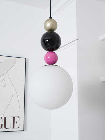 Eshaisra Nordic Art Round Balls Stacking Glass Pendant Lamp