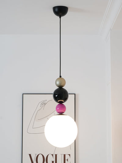 Eshaisra Nordic Art Round Balls Stacking Glass Pendant Lamp