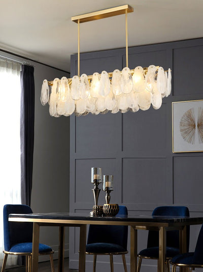 Zosolia Postmodern Luxury Round Cloud Glass Chandelier - Neutral Decor