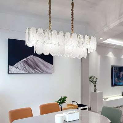 Zosolia Postmodern Luxury Round Cloud Glass Chandelier - Neutral Decor