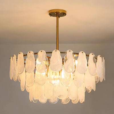 Zosolia Postmodern Luxury Round Cloud Glass Chandelier - Neutral Decor