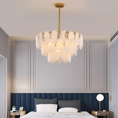 Zosolia Postmodern Luxury Round Cloud Glass Chandelier - Neutral Decor