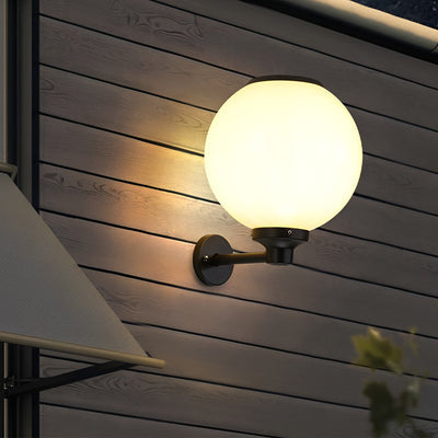 Silver Round LED Modern Aluminum Outdoor Wall Lamp