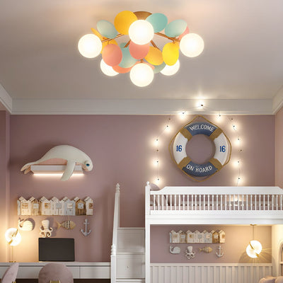 Fioragrove Round Macaron Flush Mount Ceiling Light