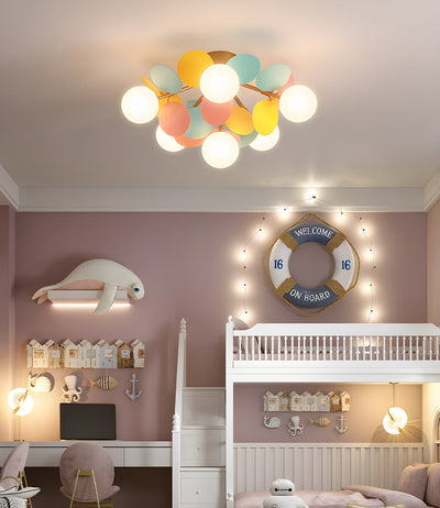 Fioragrove Round Macaron Flush Mount Ceiling Light