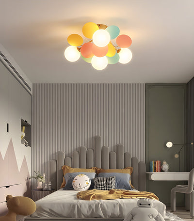 Fioragrove Round Macaron Flush Mount Ceiling Light