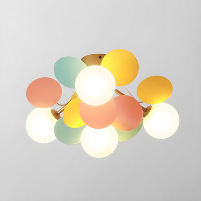 Fioragrove Round Macaron Flush Mount Ceiling Light