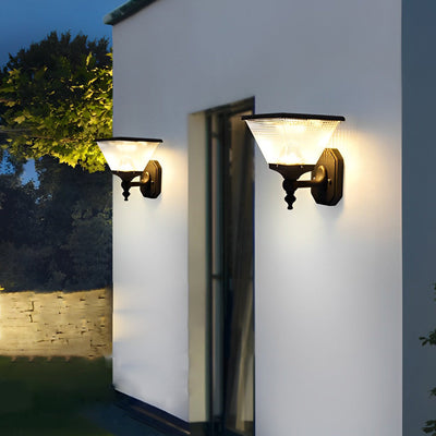 Merlin LED Classic Unique Solar Aluminum Outdoor Wall Light