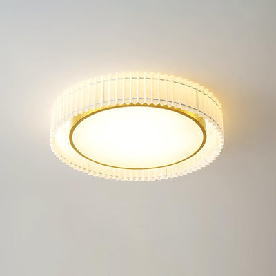Corinila Round Pleated Fabric Ceiling Lamp