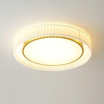 Corinila Round Pleated Fabric Ceiling Lamp