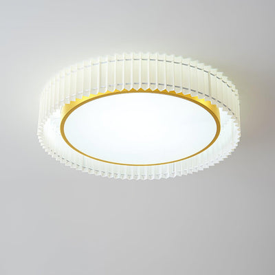 Corinila Round Pleated Fabric Ceiling Lamp