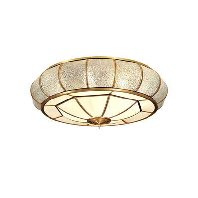 Zothaus Traditional Round Textured Glass Ceiling Light