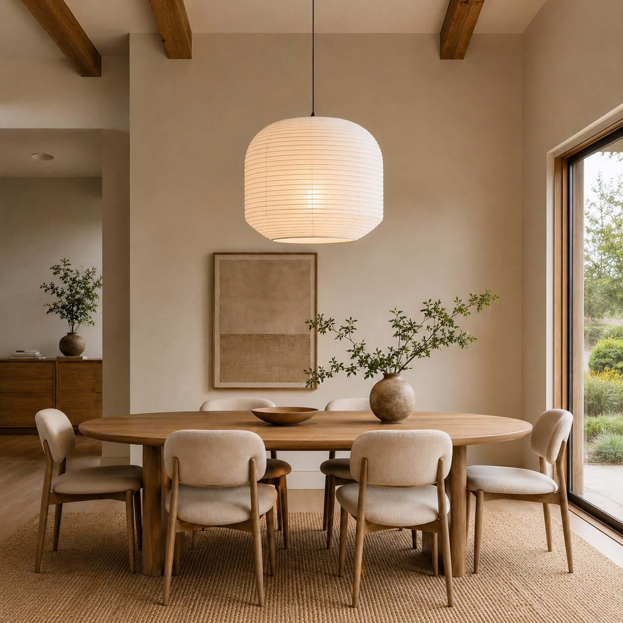 Rounded Paper Pendant Lamp
