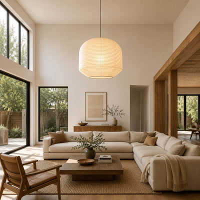 Rounded Paper Pendant Lamp