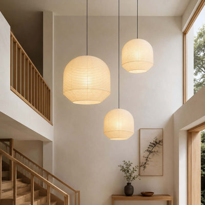 Rounded Paper Pendant Lamp