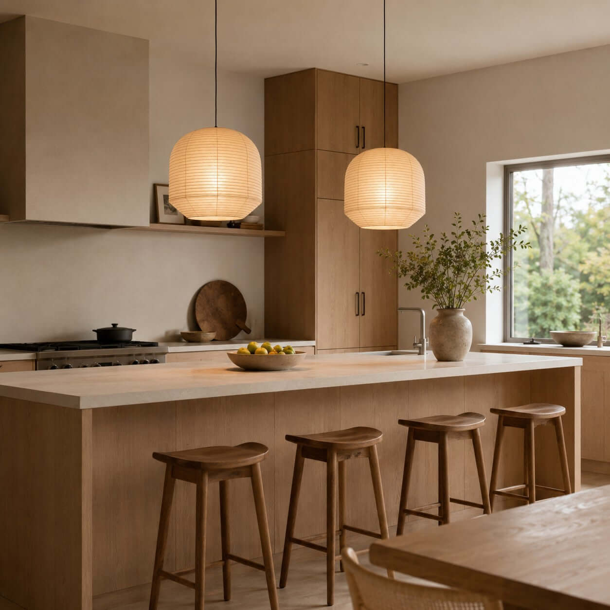 Rounded Paper Pendant Lamp