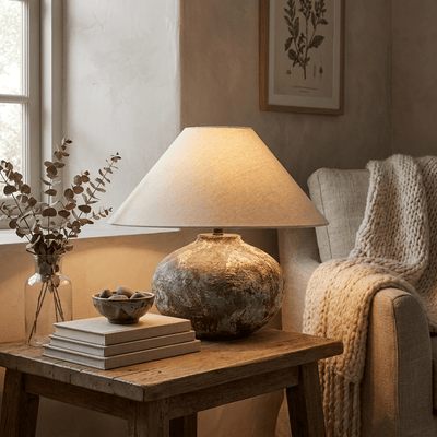 Odrielle Distressed Ceramic Table Lamp