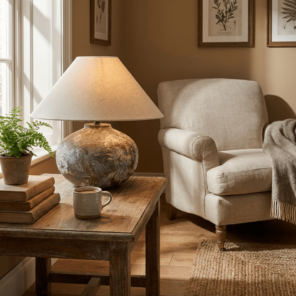 Odrielle Distressed Ceramic Table Lamp