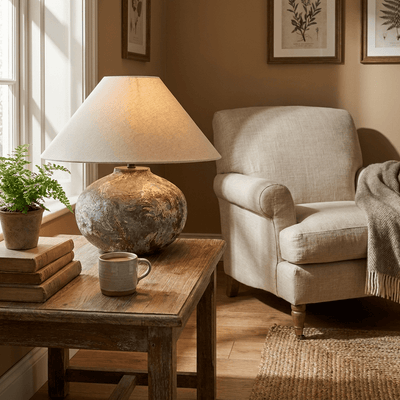 Odrielle Distressed Ceramic Table Lamp