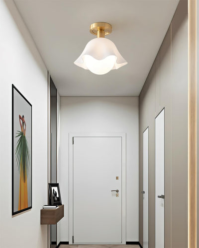 Petalia Semi-Flush Mount Ceiling Light - Neutral Decor