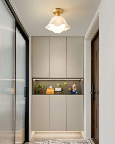 Petalia Semi-Flush Mount Ceiling Light - Neutral Decor