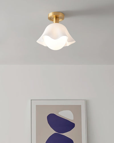 Petalia Semi-Flush Mount Ceiling Light - Neutral Decor