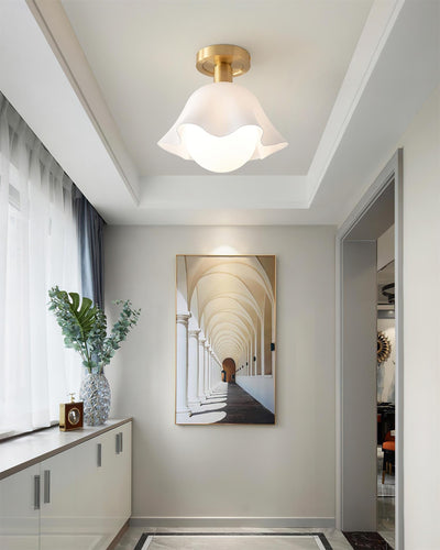 Petalia Semi-Flush Mount Ceiling Light - Neutral Decor