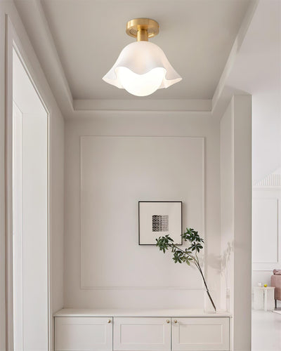 Petalia Semi-Flush Mount Ceiling Light - Neutral Decor