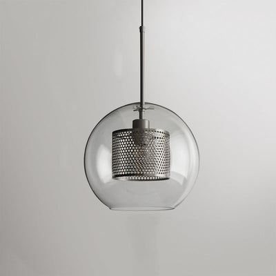 Arisha Golden Pendant Light, /Glass, Globe/Cylindric - Neutral Decor