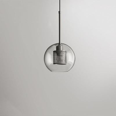 Arisha Golden Pendant Light, /Glass, Globe/Cylindric - Neutral Decor