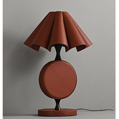 Saddle Stitch Leather Table Lamp