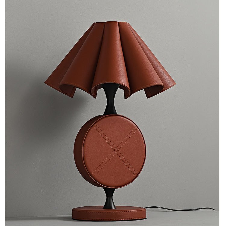Saddle Stitch Leather Table Lamp
