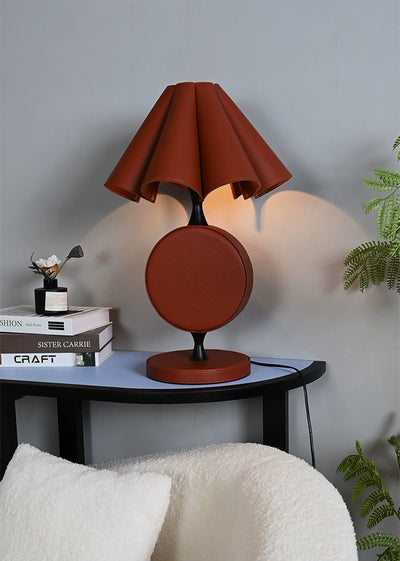 Saddle Stitch Leather Table Lamp