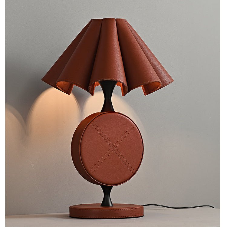 Saddle Stitch Leather Table Lamp
