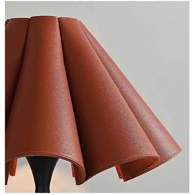 Saddle Stitch Leather Table Lamp