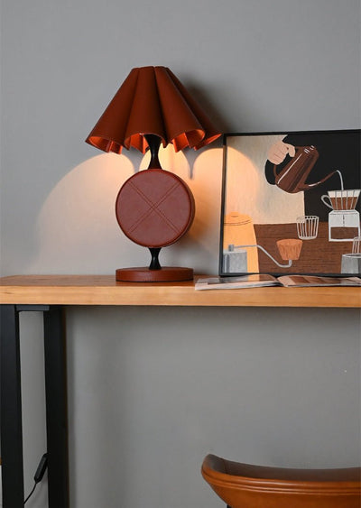 Saddle Stitch Leather Table Lamp