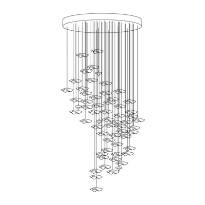 Nephele Crystal Leaf Chandelier