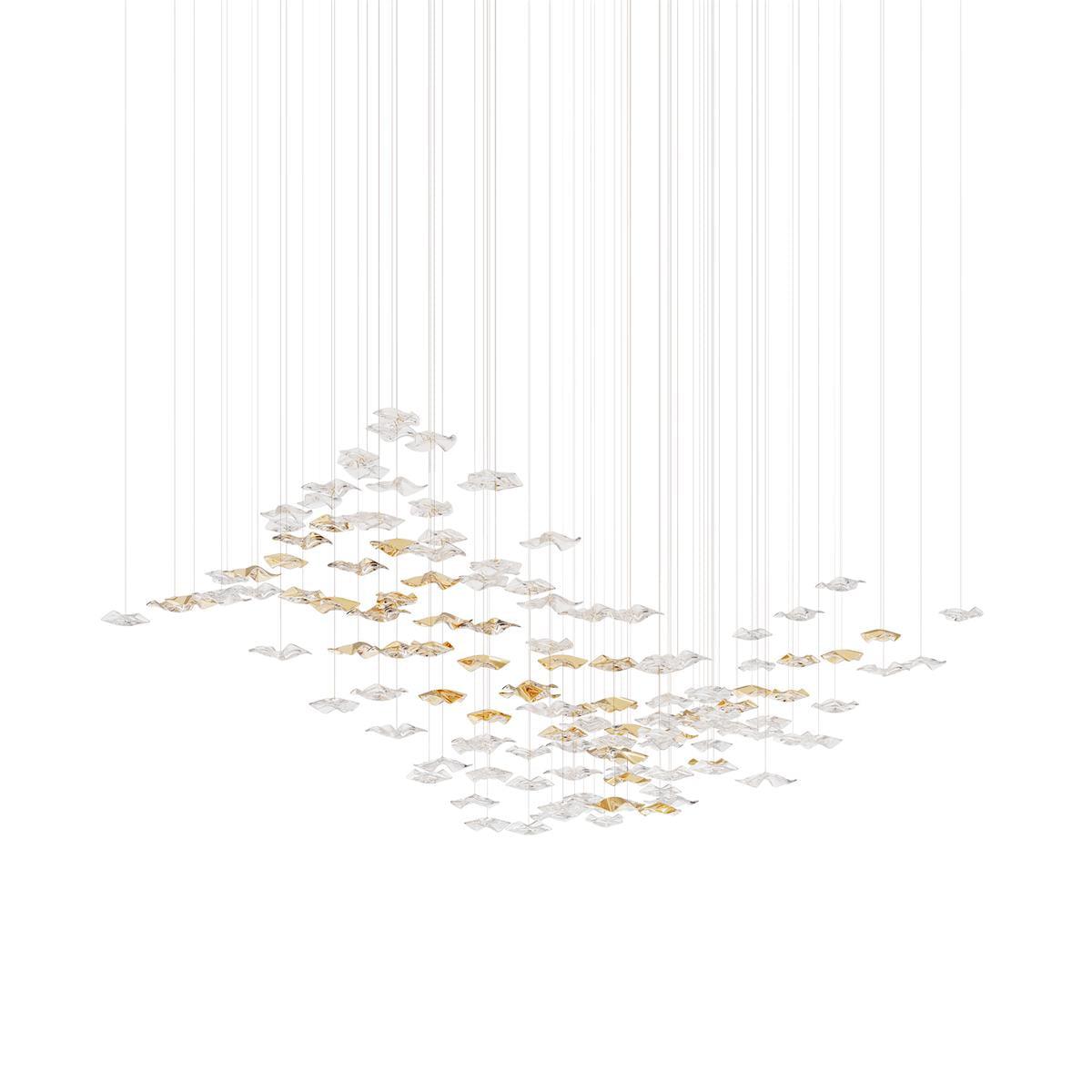 Nephele Crystal Leaf Chandelier