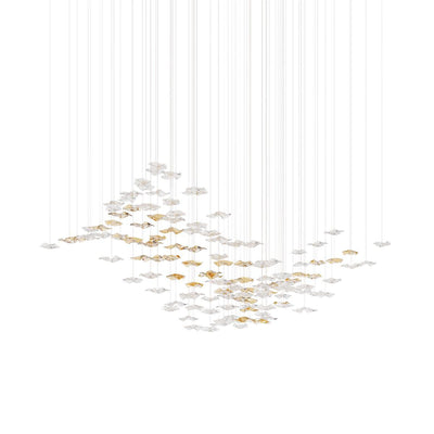Nephele Crystal Leaf Chandelier