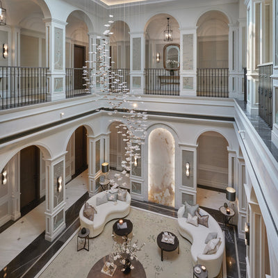 Nephele Crystal Leaf Chandelier