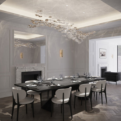 Nephele Crystal Leaf Chandelier