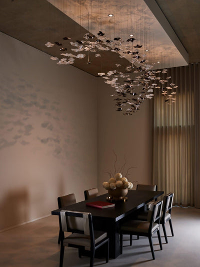 Nephele Crystal Leaf Chandelier