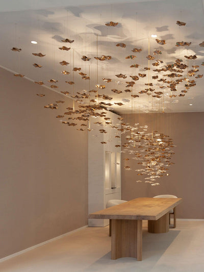 Nephele Crystal Leaf Chandelier