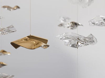 Nephele Crystal Leaf Chandelier