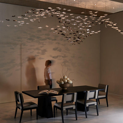 Nephele Crystal Leaf Chandelier