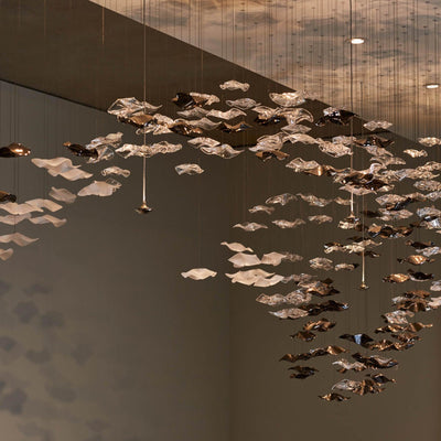 Nephele Crystal Leaf Chandelier