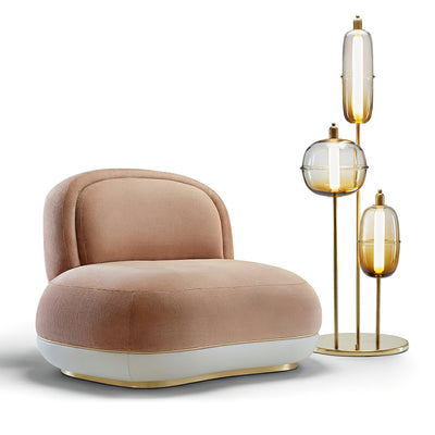 Fraser Modern Glass Floor Lamp - Neutral Decor